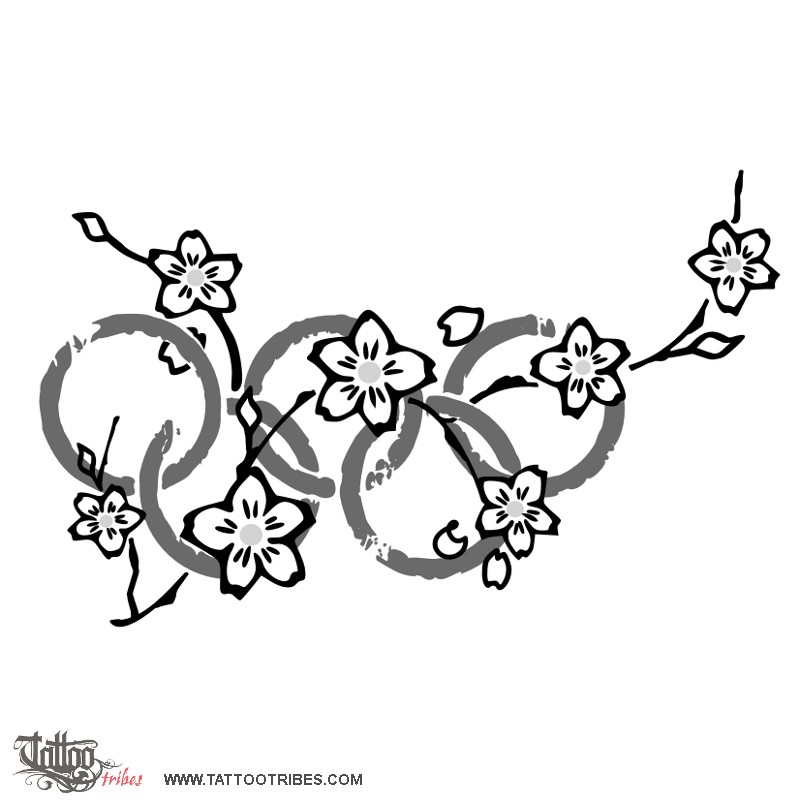 800x800 Tattoo Of Olympic Blossoms, Cherry Blossoms Tattoo