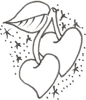 279x325 Cherry Heart Tattoos Designs