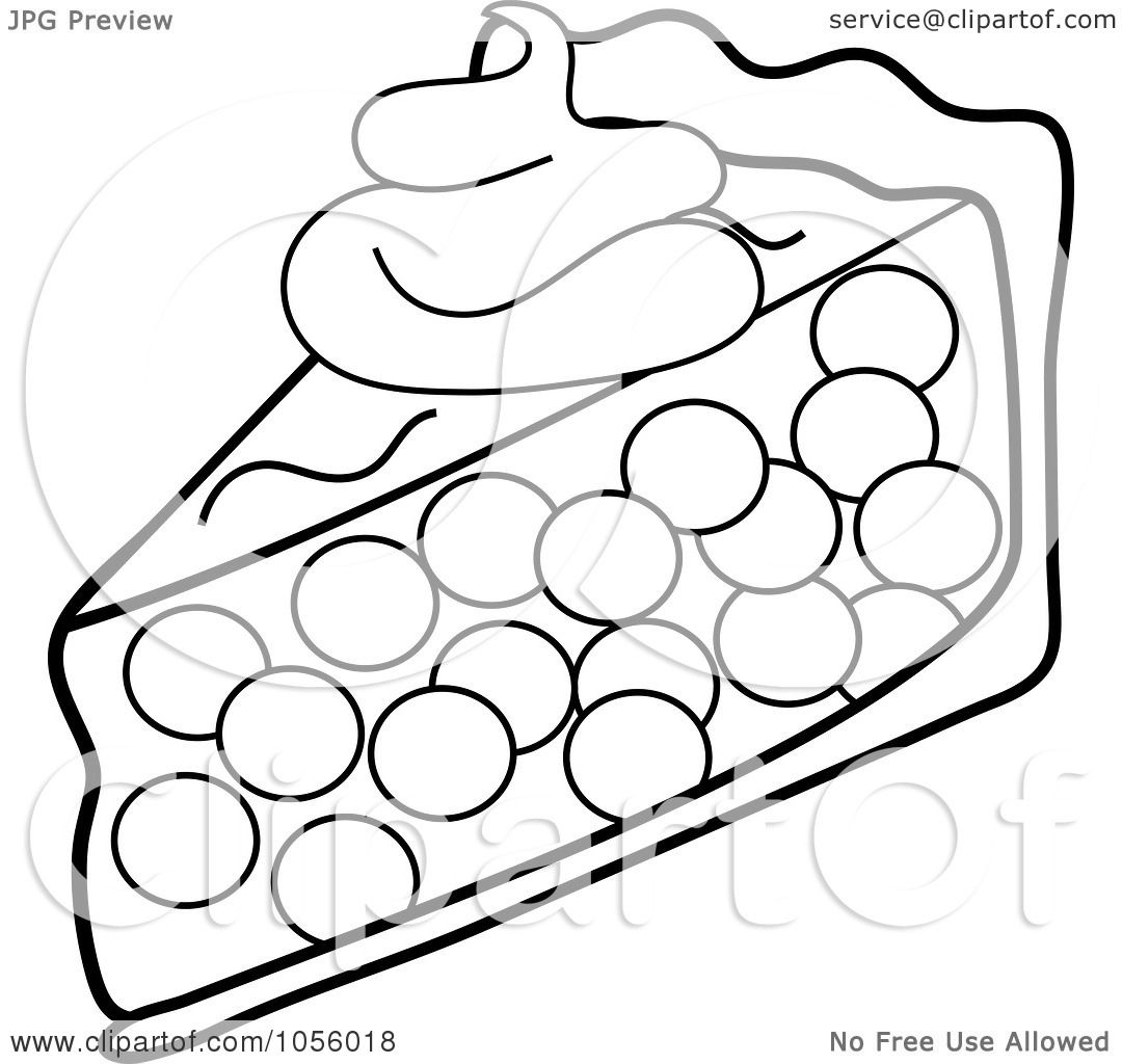 1080x1024 Royalty Free Vector Clip Art Illustration Of An Outline Of A Slice