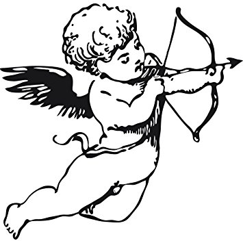 355x355 Cherub Angel Bow And Arrow Wall Sticker Wall Art Decal , Deco , H