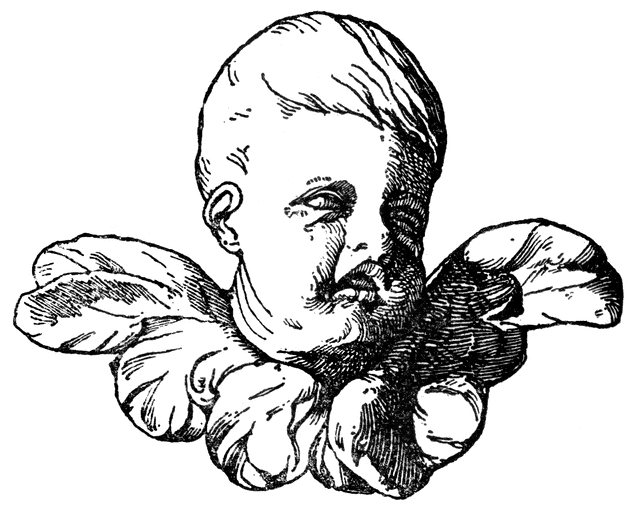 640x510 Cherub Head Clipart Etc