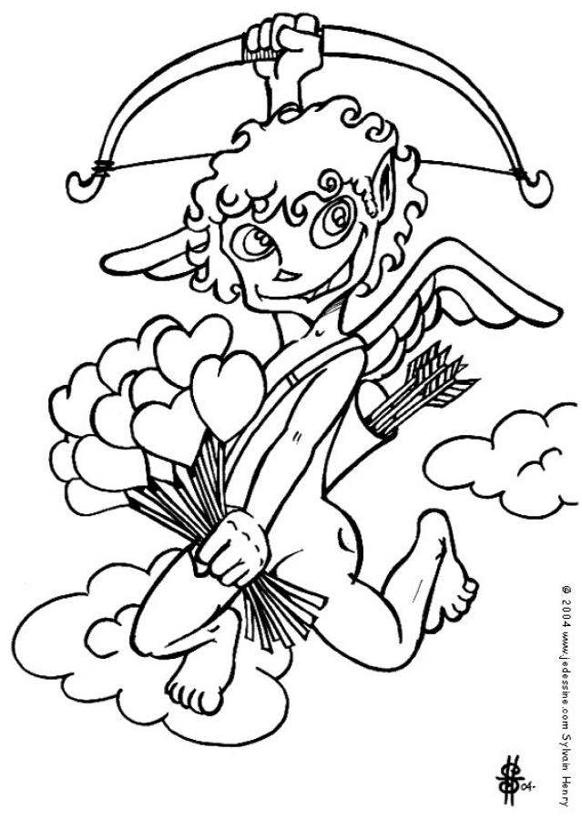639x900 Cherub And Bow Coloring Pages