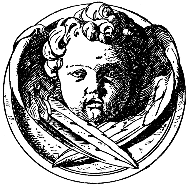 640x632 Modern Cherub Head Clipart Etc