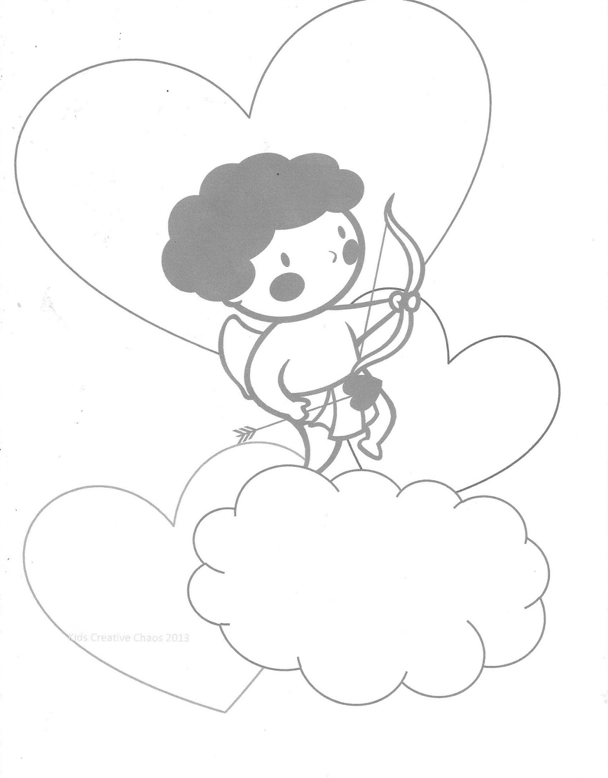 1252x1600 Valentine Conversation Heart Printables With Cherub Cupid Coloring