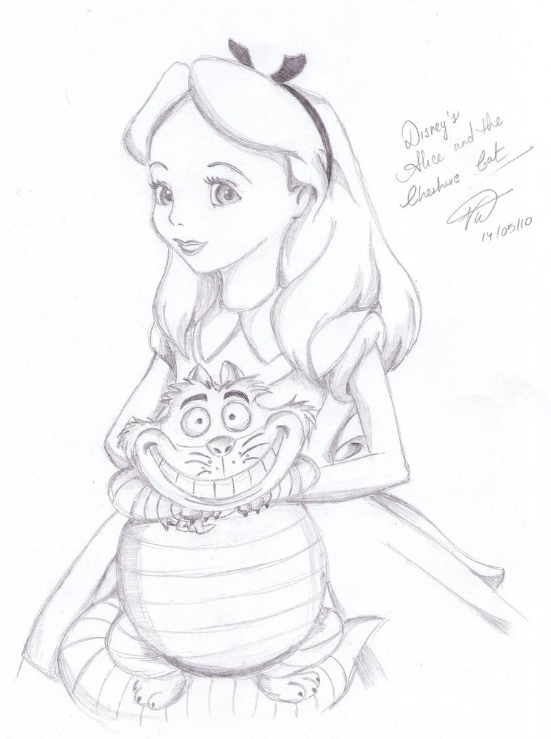 771x1035 Alice And Cheshire Cat Disney By Bvsverthandi