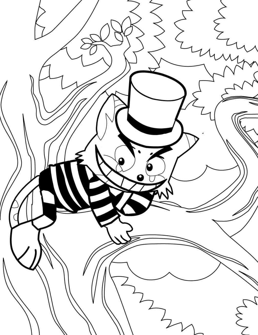 1007x1304 Alice In Wonderland Cat Smile Drawing