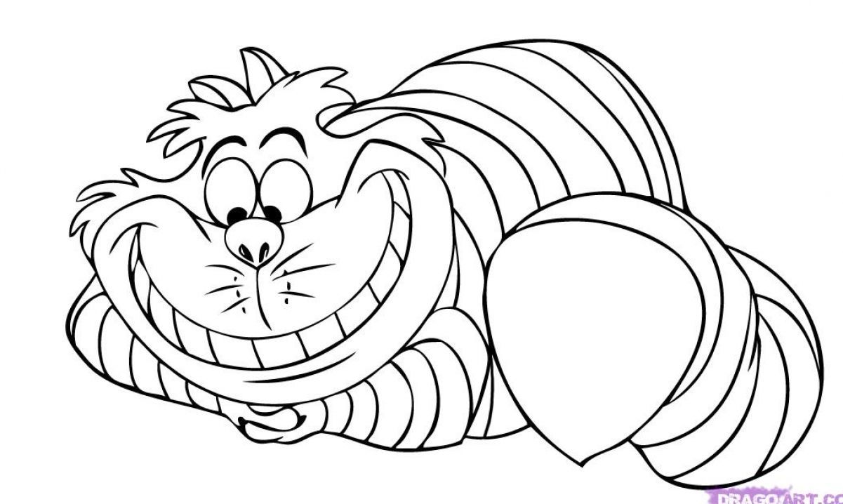 1201x718 Cheshire Cat Coloring Page Coloring Page For Kids