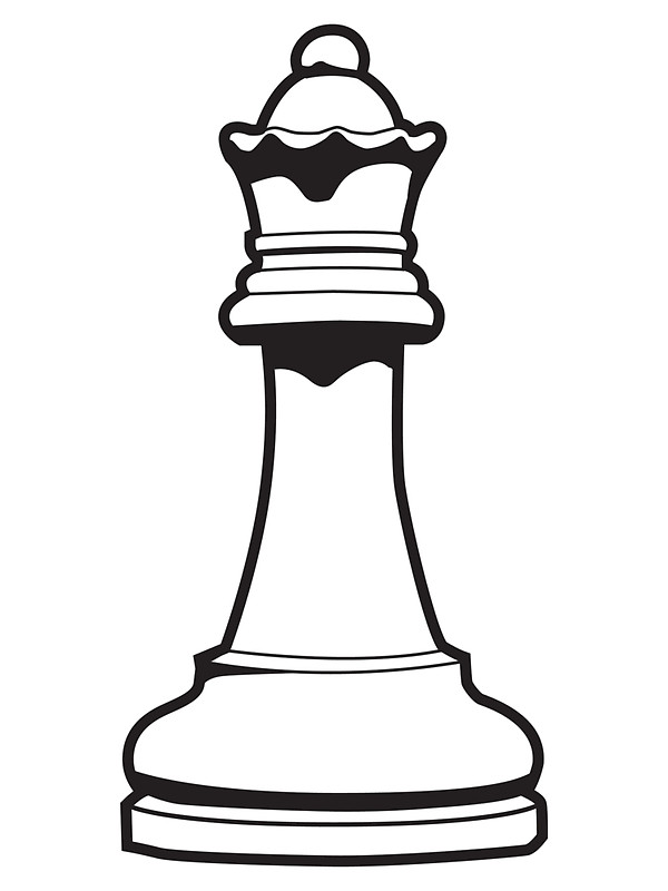 600x800 Queen Chess Piece Stickers By Detourshirts Redbubble