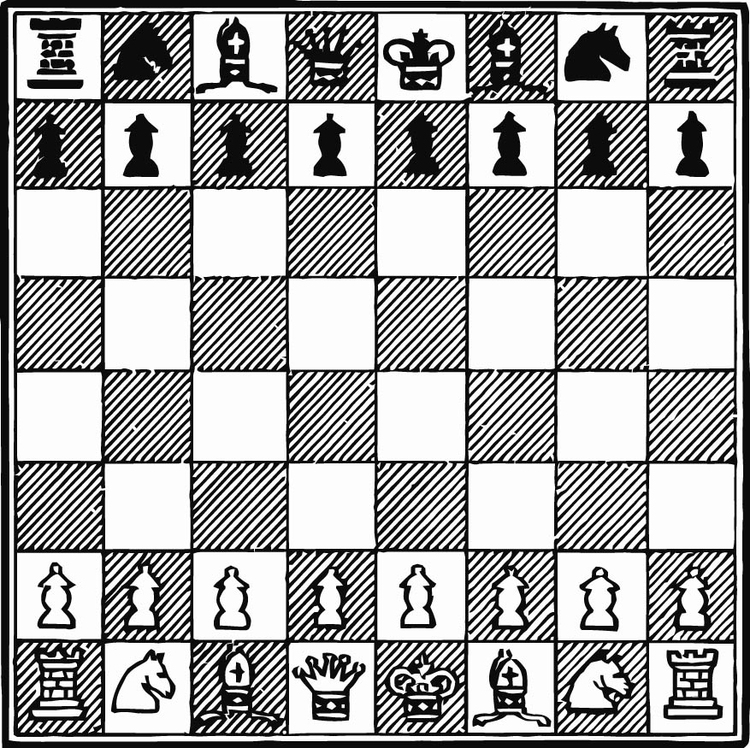 750x748 Coloring Page Play Chess