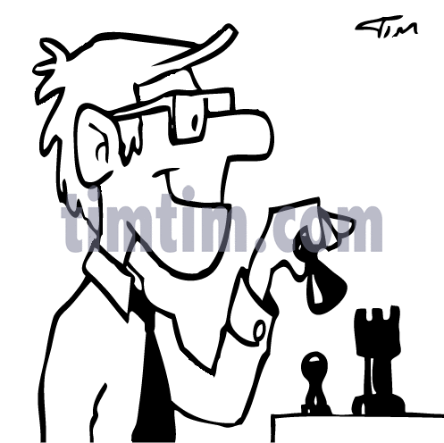 497x496 Free Drawing Of Chess Player Bw From The Category Cards Amp Games