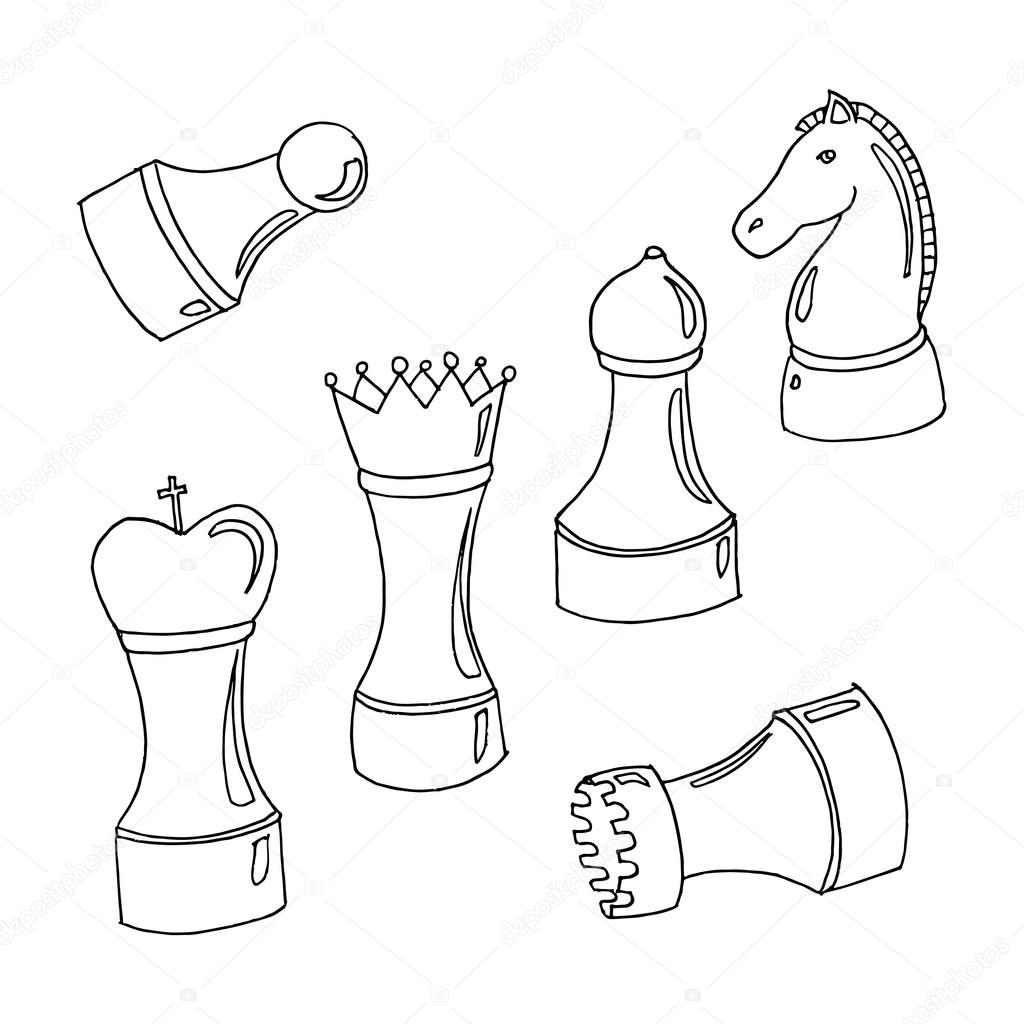 1024x1024 Set Of Chess Stock Vector