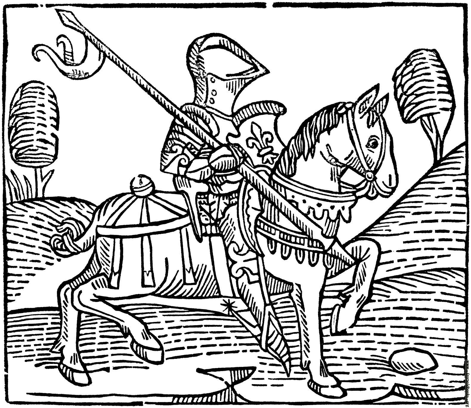 1580x1370 Cut Of A Knight. (From Caxton'S