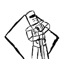 300x250 Tiny Man Rides Atop A Knight Chess Piece.