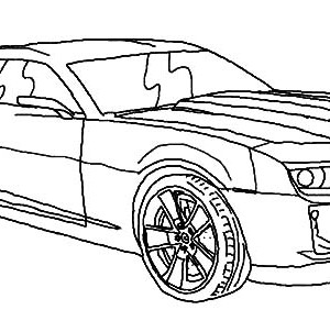 300x292 Chevrolet Camaro Bumblebee Car Coloring Pages Best Place To Color