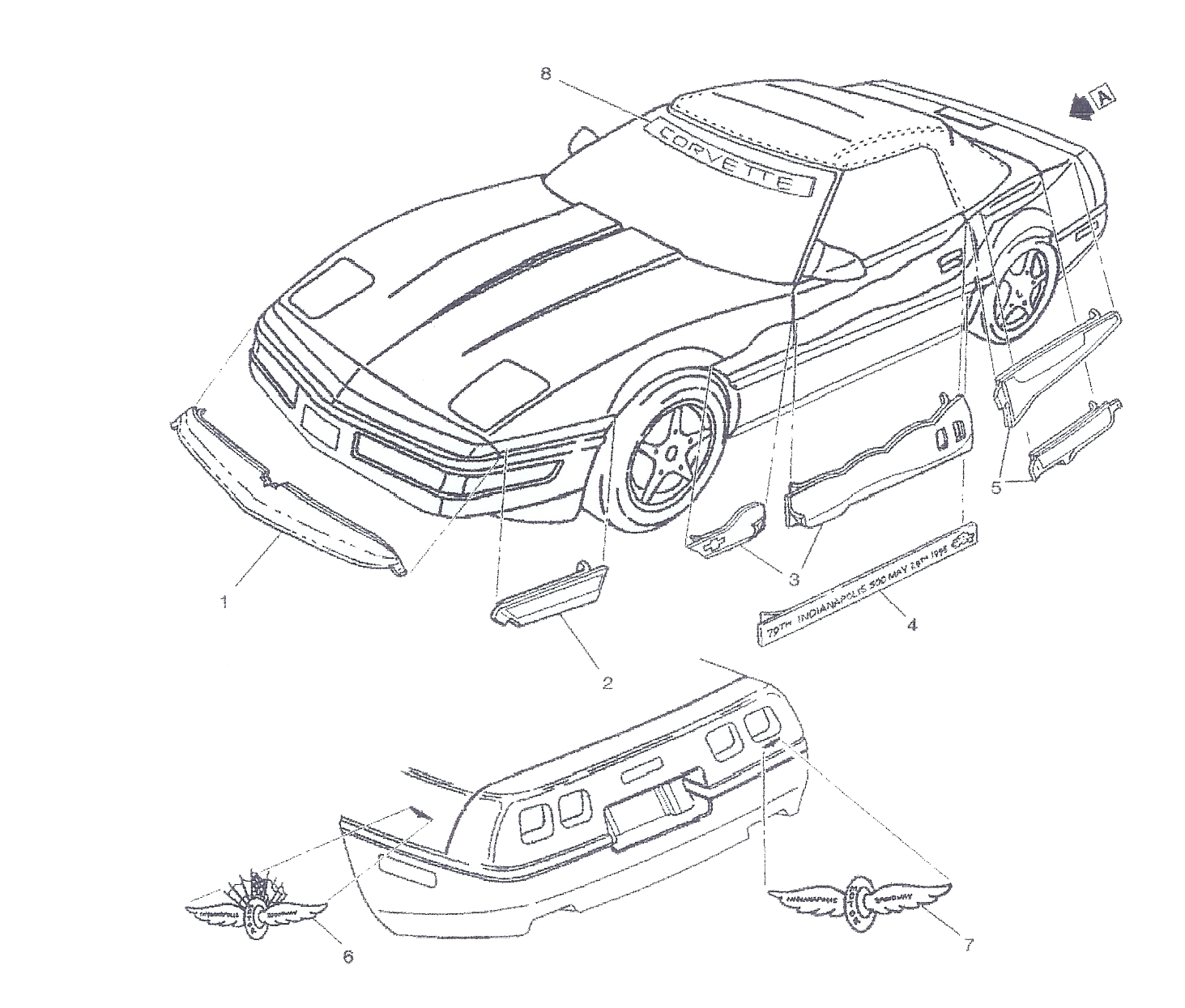 1463x1245 1995 Chevy Corvette Indy Pace Car