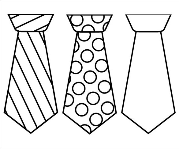 585x486 Necktie Design Template