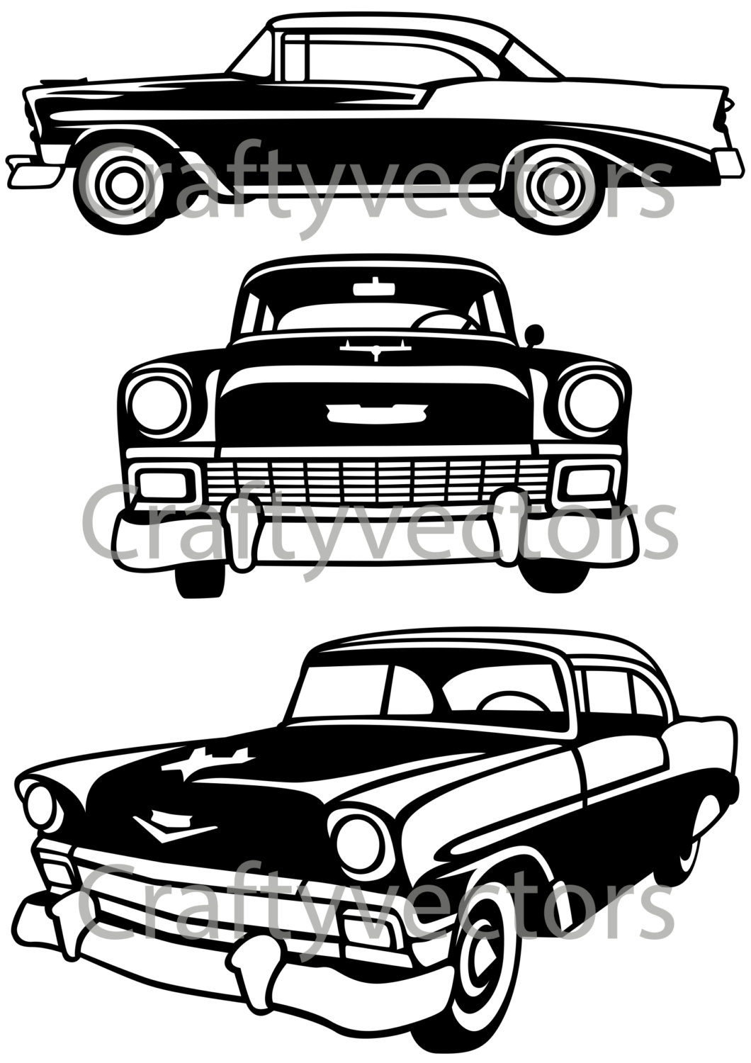 1060x1500 Chevrolet Bel Air 1956 Vector File