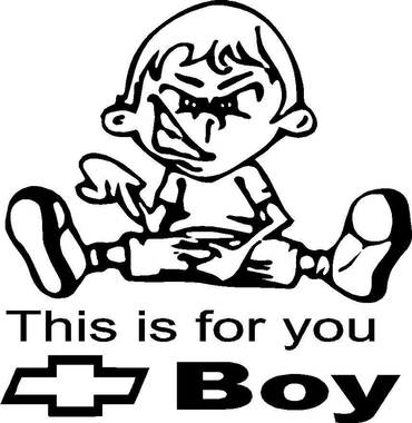 370x380 Is For You Chevy Boy Decal