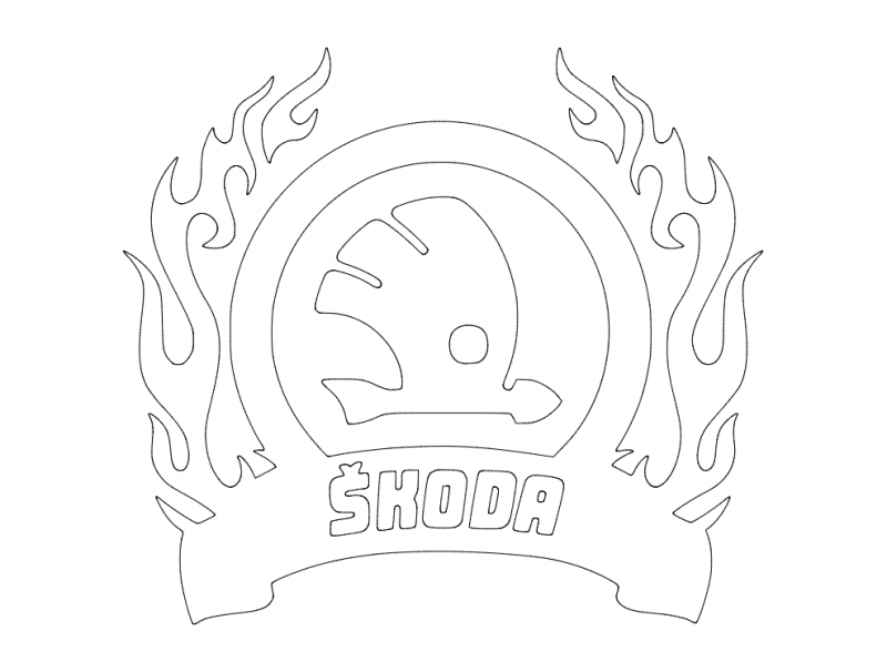 800x606 Skoda Logo Dxf File Free Download