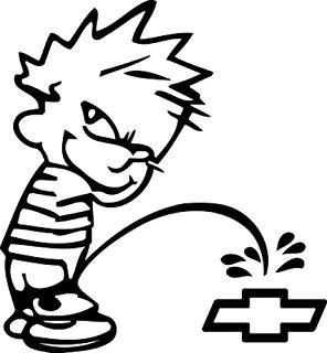 296x320 Pee On Chevy White Die Cut Peel Amp Stick Decal Automotive