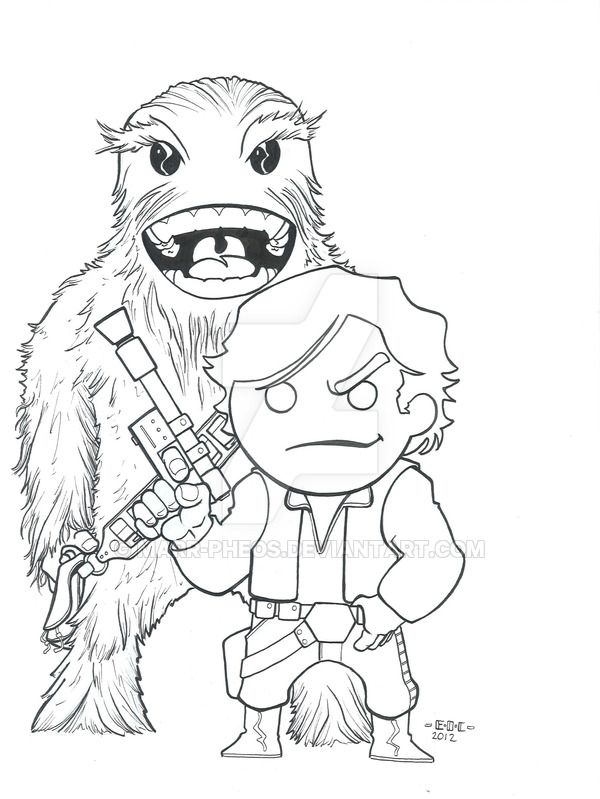 600x799 Han Solo And Chewbacca By Marr Pheos