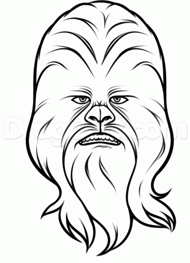 375x520 How To Draw Chewbacca