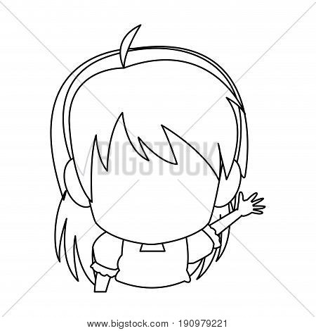 450x470 Chibi Anime Girl Avatar Contour Vector Amp Photo Bigstock
