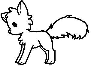 313x222 Chibi Catfox Lineart By Galactichowl