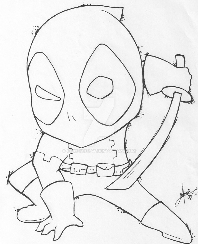 806x992 Chibi Deadpool By Cokothecat