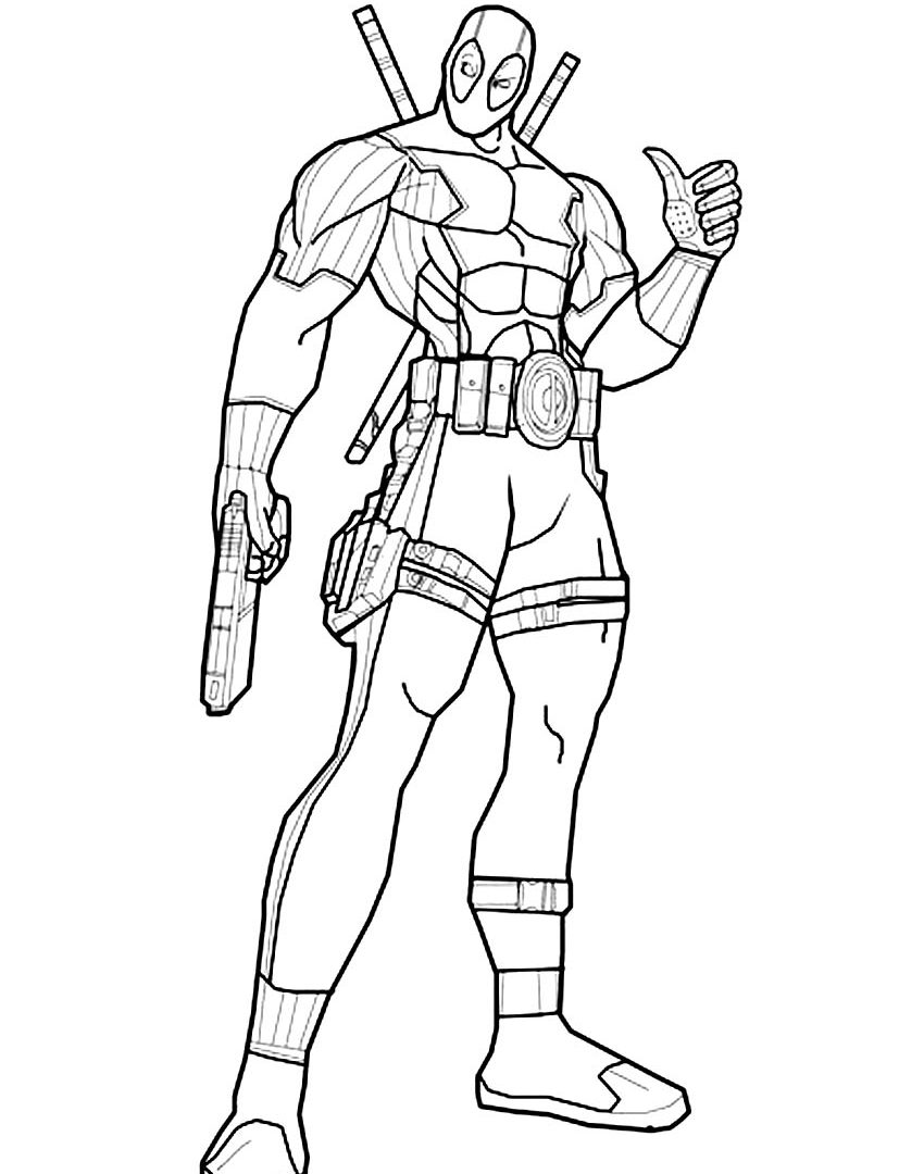 850x1080 Custom Deadpool Mighty Mugg Coloring Page Incredible Pages