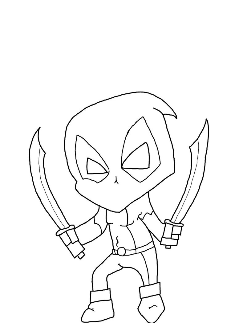 763x1048 Chibi Deadpool Outline By Jayking52