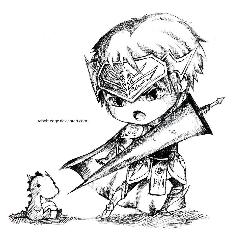 900x982 Chibi Dragon Slayer By Rabbit Edge