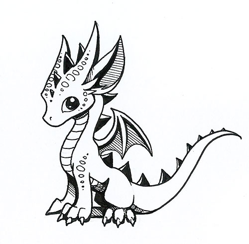 500x490 Dragons Coloring Pages Dragons, Drawings