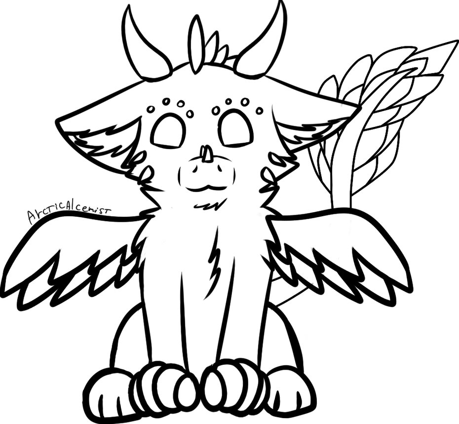 930x859 Free Chibi Angle Dragon Lineart By Arcticalcemist