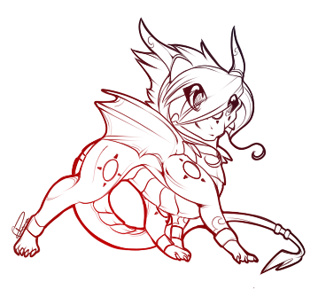 359x344 Chibi Mina Line Art By Lembuk