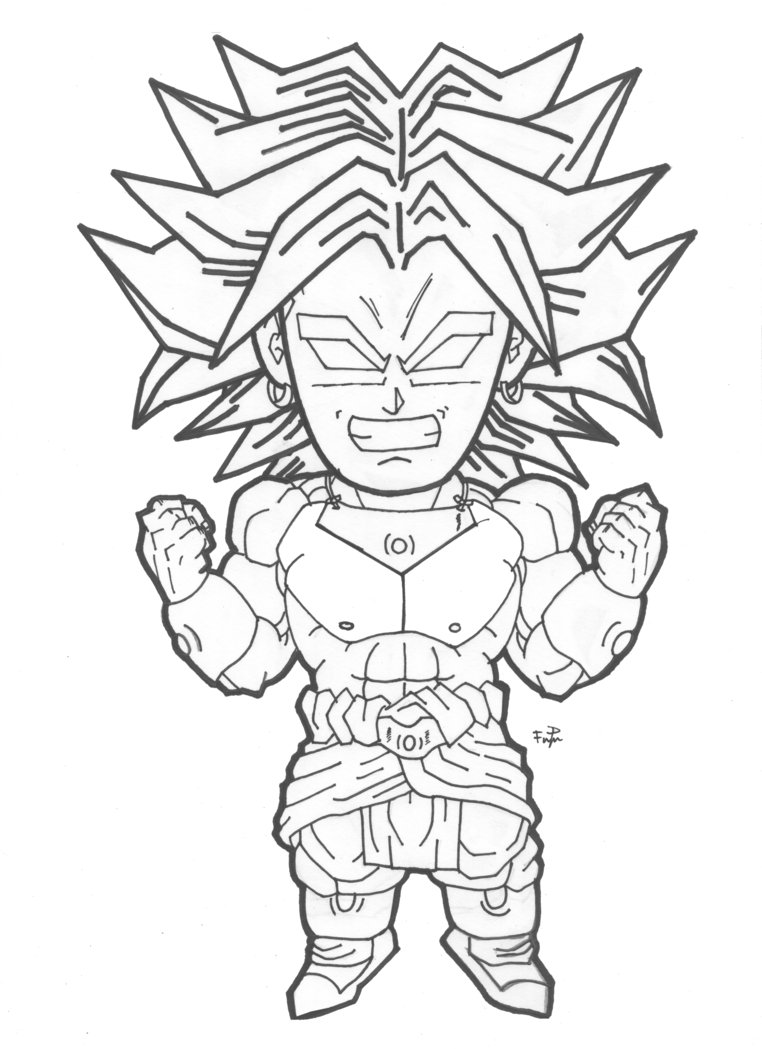 762x1049 Chibi Broly (Lineart) By Cheygipe