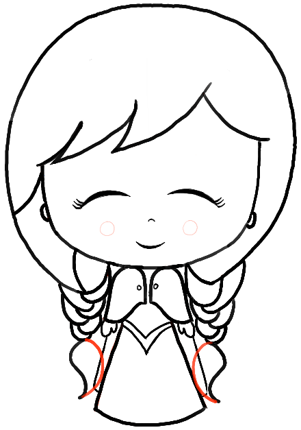 440x627 How Draw A Chibi Baby Anna From Frozen With Easy Steps How