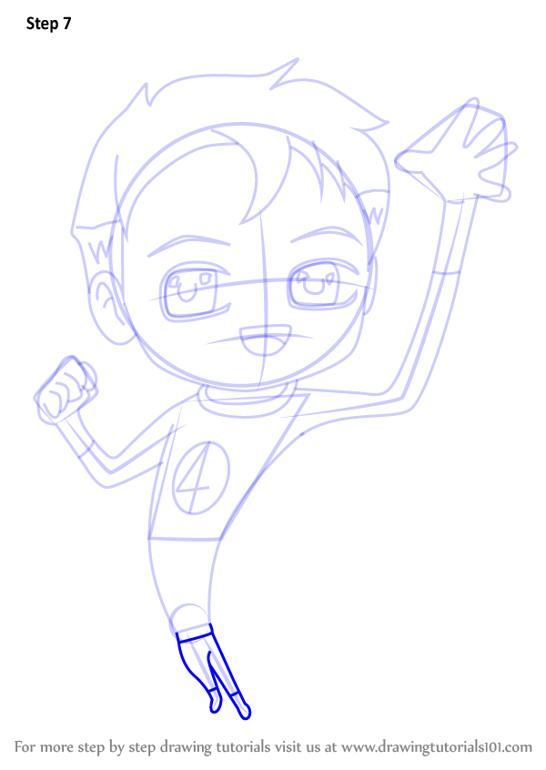 600x846 Learn How To Draw Chibi Mister Fantastic (Chibi Characters) Step