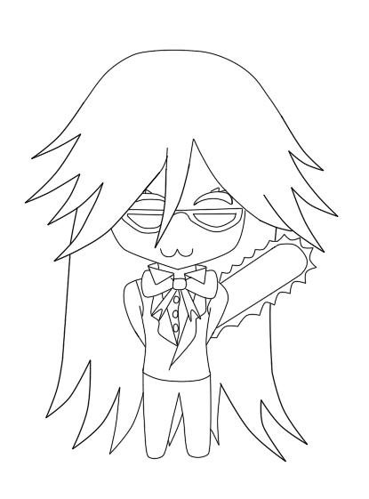 415x561 Chibi Grell Sutcliff Line Art By Purple Panda64