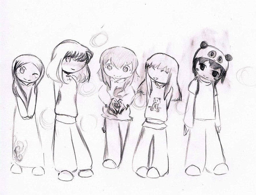 900x686 Me And My Chibi Friends By Aquafly920