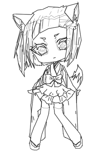 379x512 Chibi Girl (Sketch) By Mizoretori101