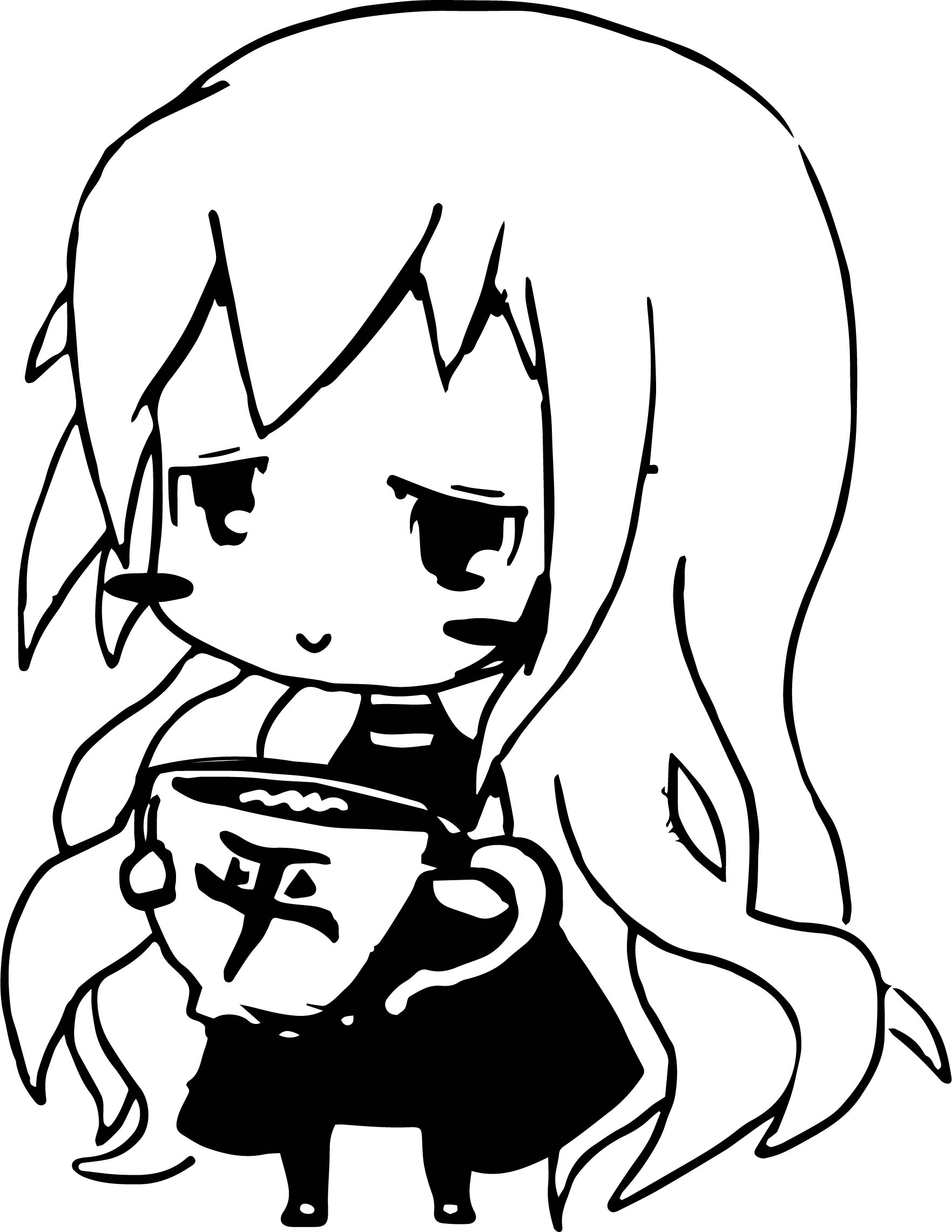 1763x2280 Chibi Girl Drinking China Tea Coloring Page Wecoloringpage