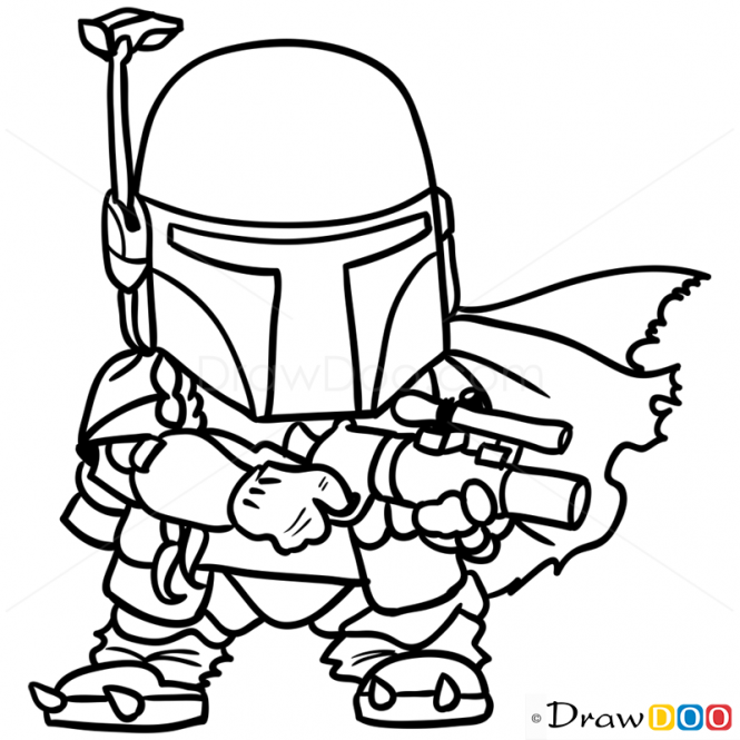 665x665 How To Draw Boba, Chibi Star Wars Dibujos Chibi