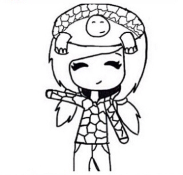 640x611 So Cute Turtle Girl Chibi Template! Chibi Templates!