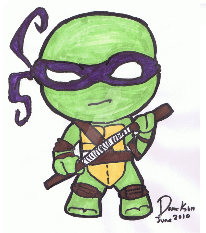 840x950 Chibi Ninja Turtle By Brebret
