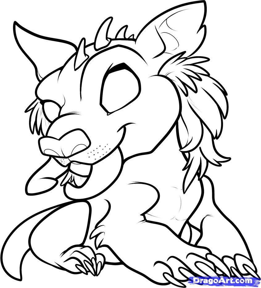 846x932 Drawing Of A Monster How To Draw A Chibi Monster, Chibi Monster