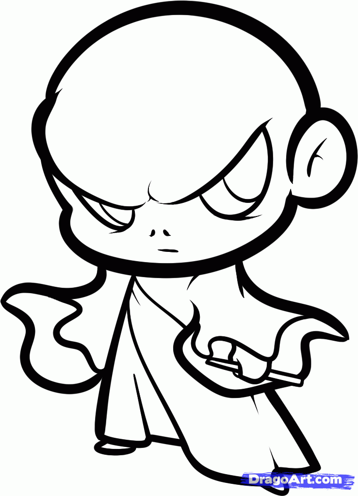 738x1022 How To Draw Chibi Voldemort, Voldemort From Harry Potter Step 6