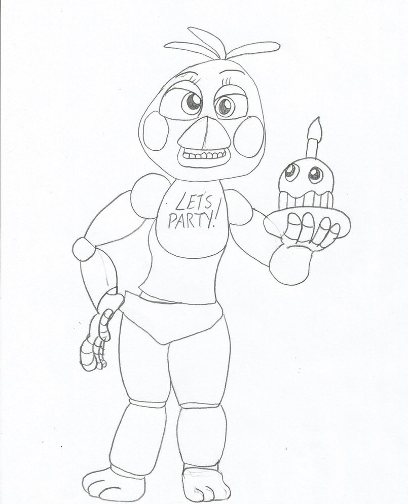 805x993 Fnaf Toy Chica By Lazbro64