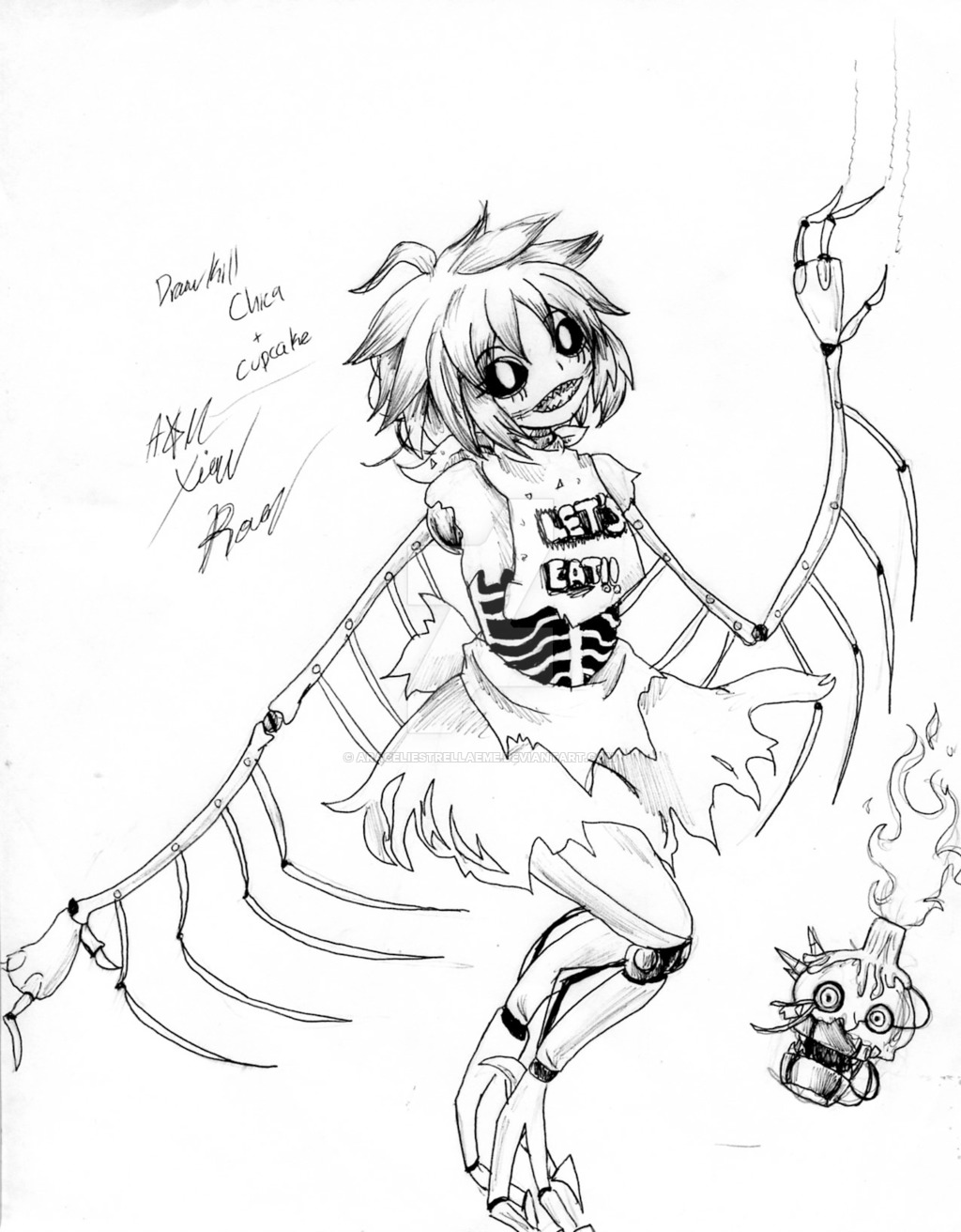 1024x1312 Fnaf Human Drawkill Chica By Poi Frontier