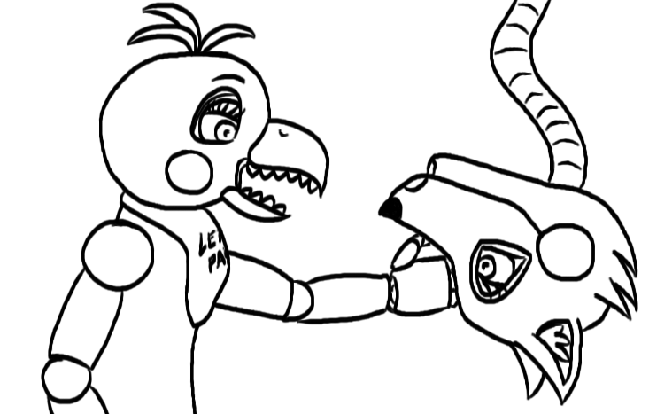 733x467 Toy Chica X Mangle Sketch By Hydranoid09